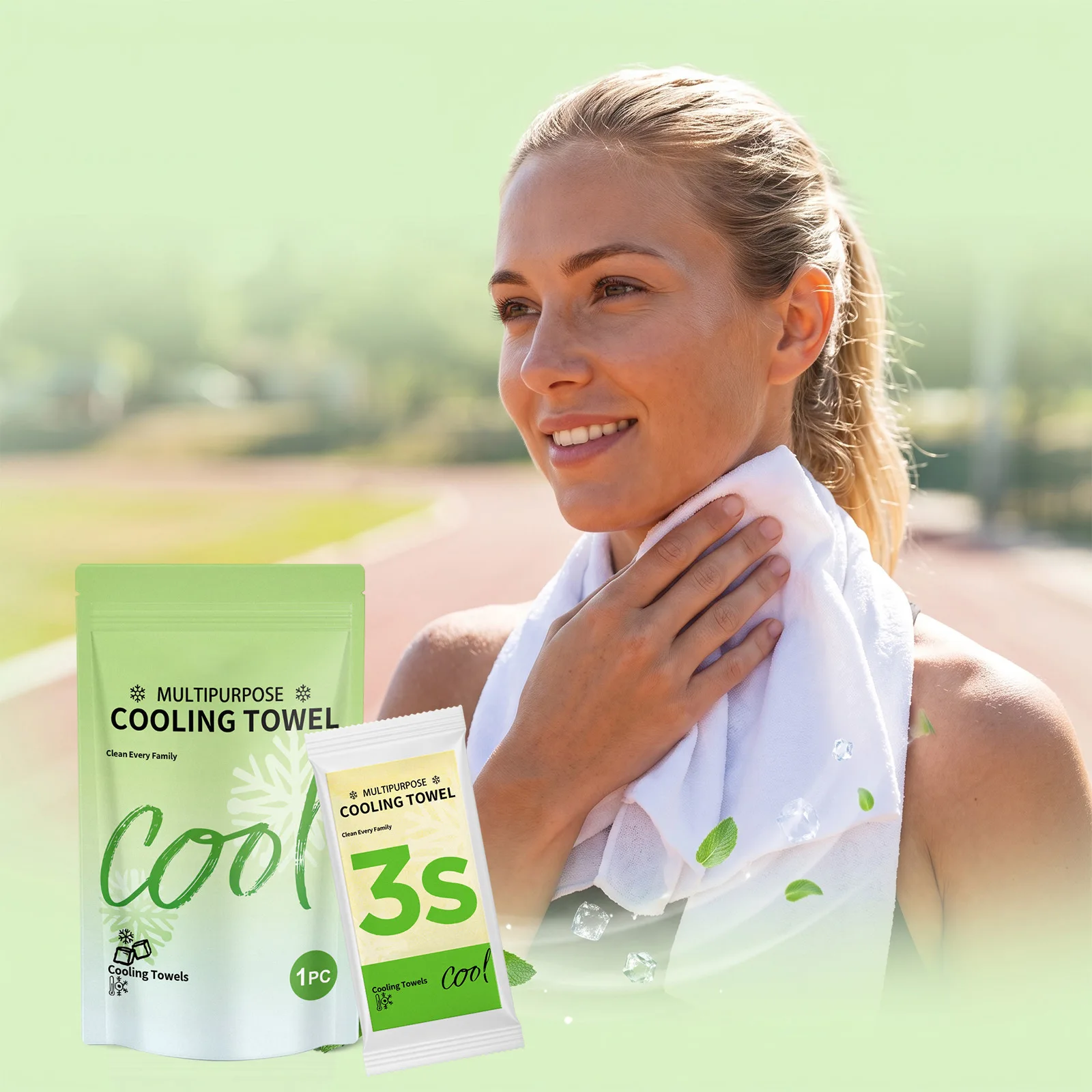 New Dispoable Quick Drying Neck Wraps Ice Towel Soft Breathable Cold Towel Sports Running Yoga Gym Club Sports view 2