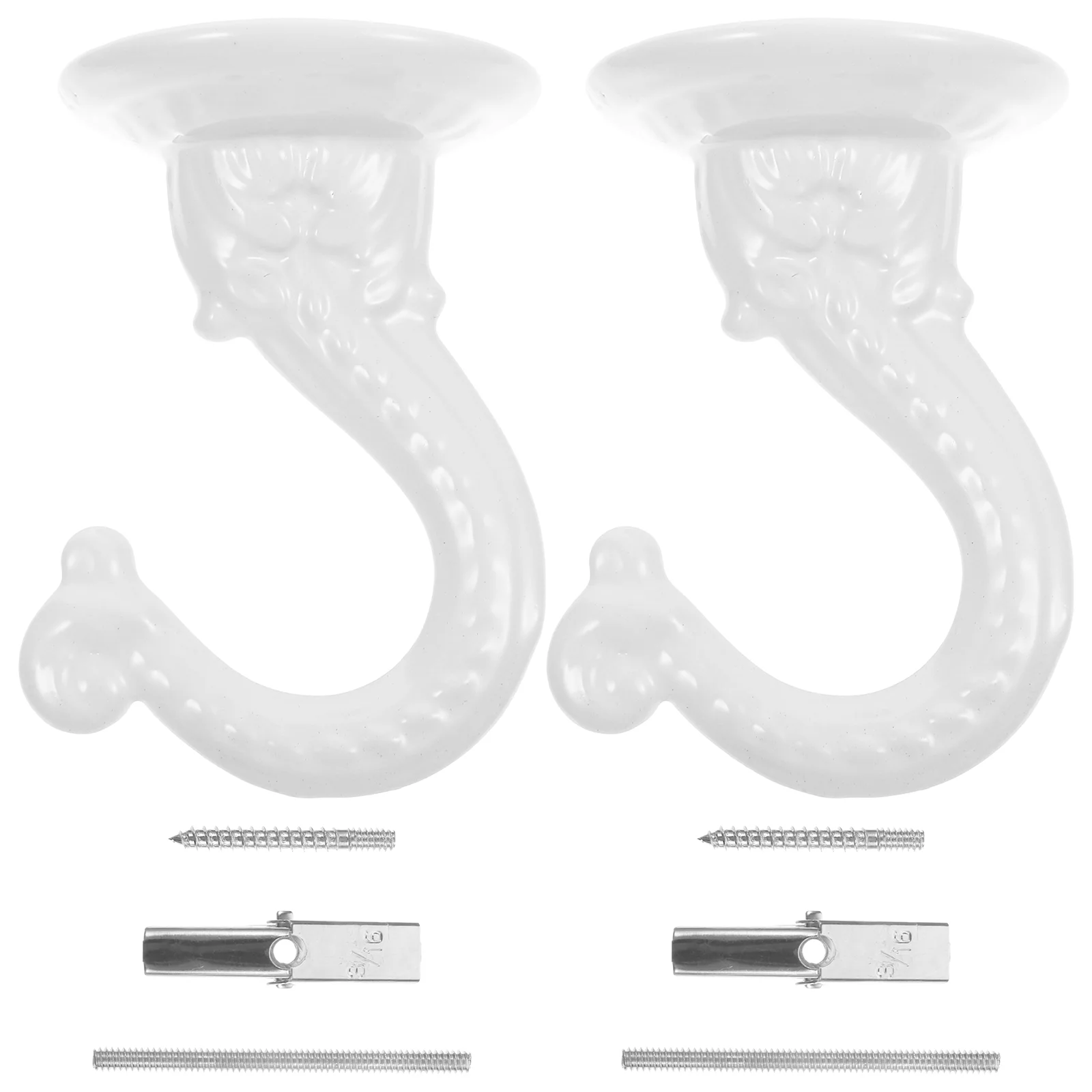 2 Sets of Ceiling Wall Hooks Multi-function Ceiling Mount Hooks Folding Ceiling Hooks Sturdy Hooks hanging ceiling hook