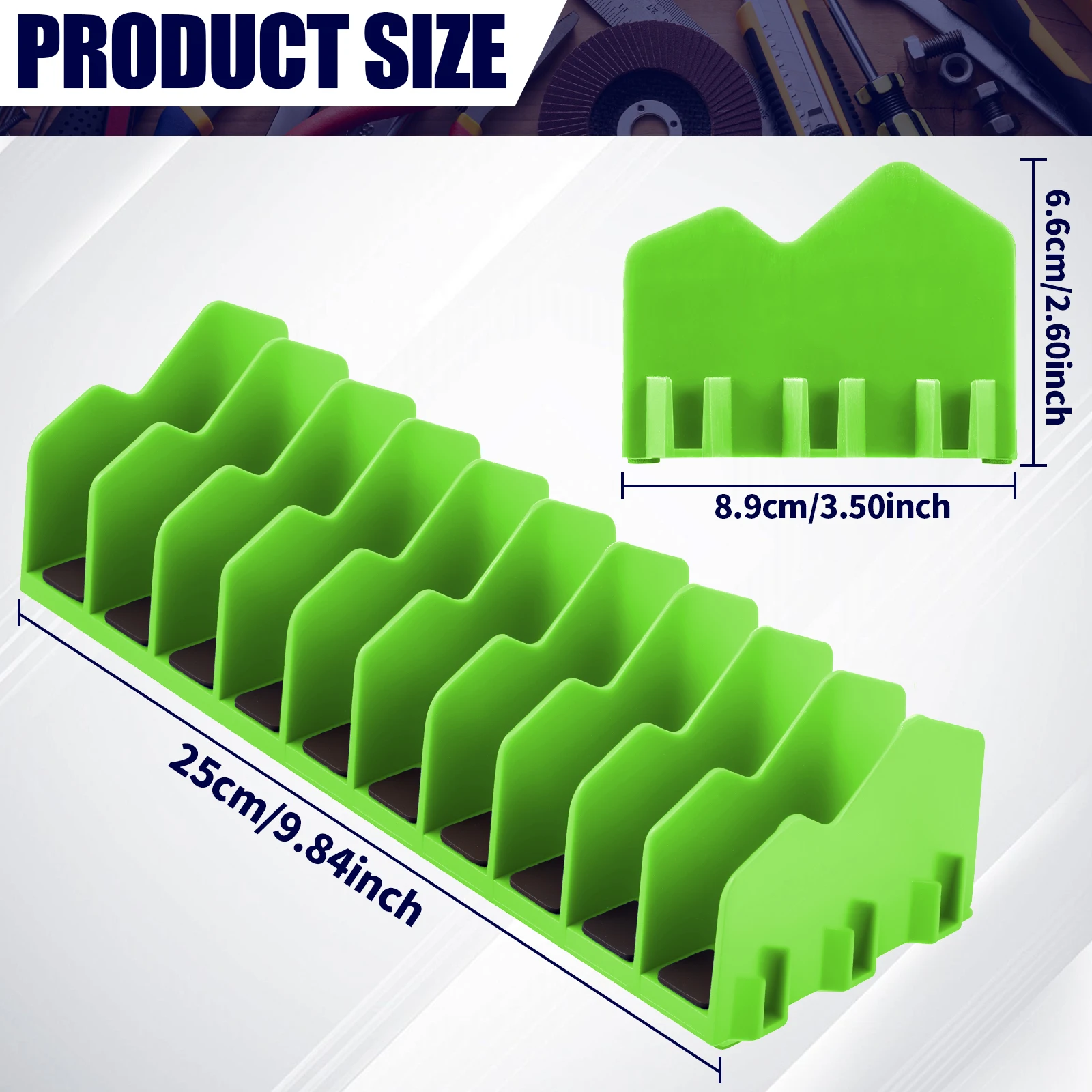 Rack organizador de alicates com base de borracha antiderrapante, mantém alicates organizados na gaveta de ferramentas, pacote com 2, design extensível