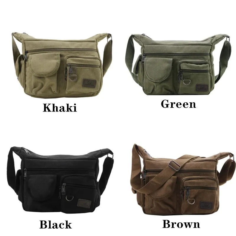 Men Casual Sling Bag Messenger Crossbody Shoulder Unisex Travel Outdoor Vintage Bags