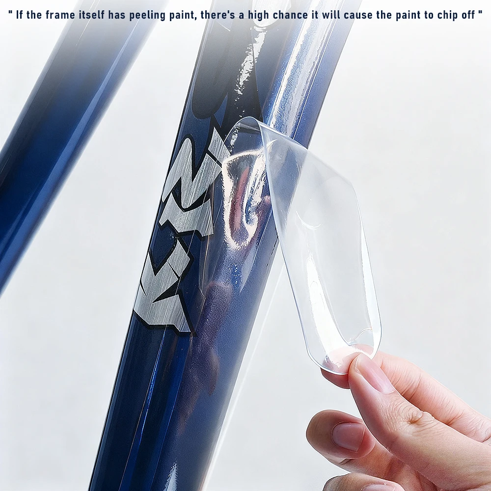 KRSEC Fahrradrahmen PVC Transparente Schutzaufkleber MTB Rennrad Schutzaufkleber Fahrradrahmen Unterrohr-Schutzaufkleber – Detail 4