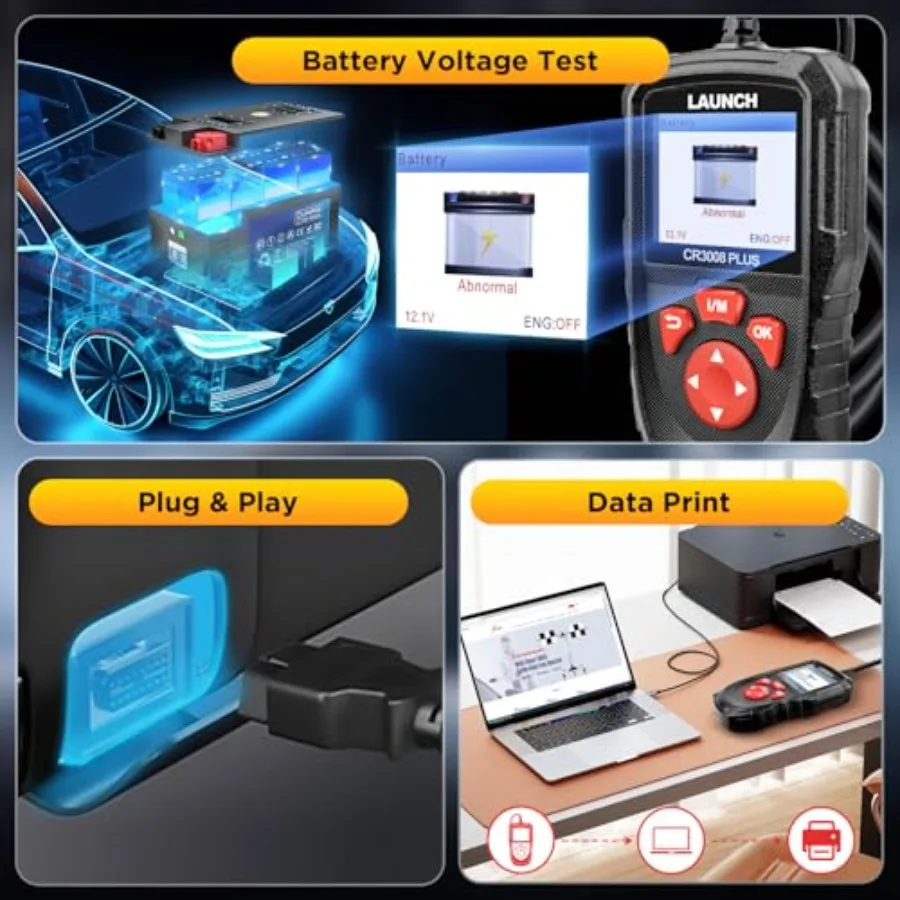 Professional OBD2 Scanner Diagnostic Tool CR3008 PlusOne-Key I/M Lifetime Update Code Reader Enhanced Check Engine Code Reader