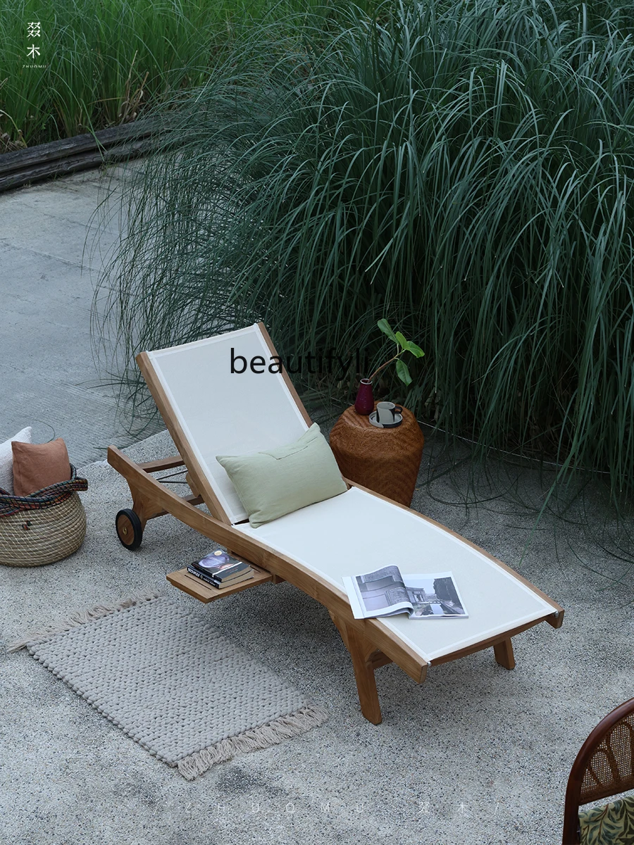 

Outdoor Beach Recliner Indonesia Teak B & B Courtyard Outdoor Garden Leisure Lying Bed