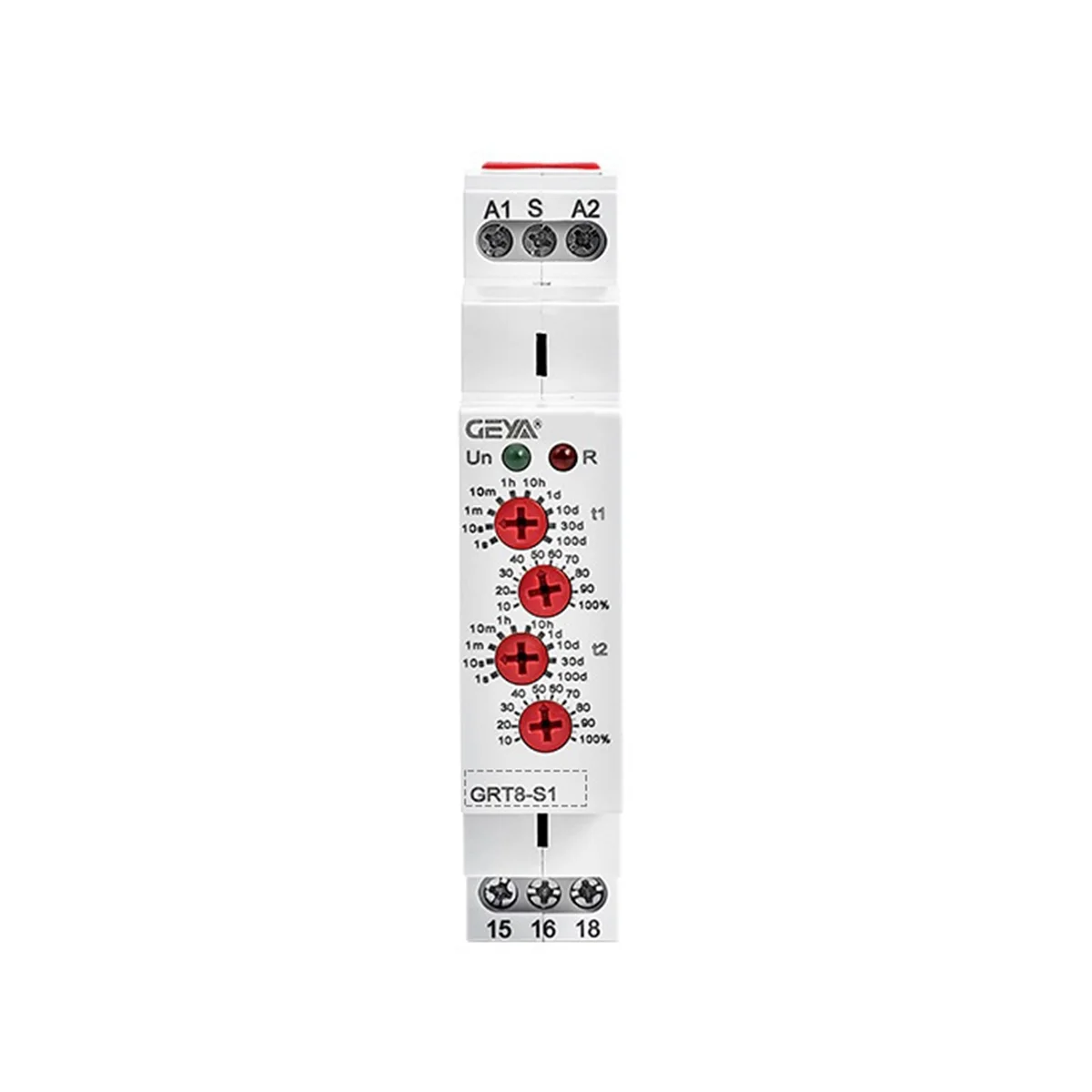 GEYA GRT8-S Asymmetric Cycle Timer Relay SPDT 16A Electronic Repeat Relay, GRT8-S1 AC230V