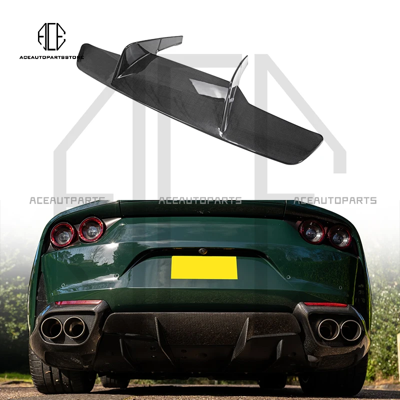 Dry Carbon Fiber OEM Style 2017 to 2020 Ferrari 812 Superfast Rear Bumper Diffuser Spoiler Body kit For 812 Superfast