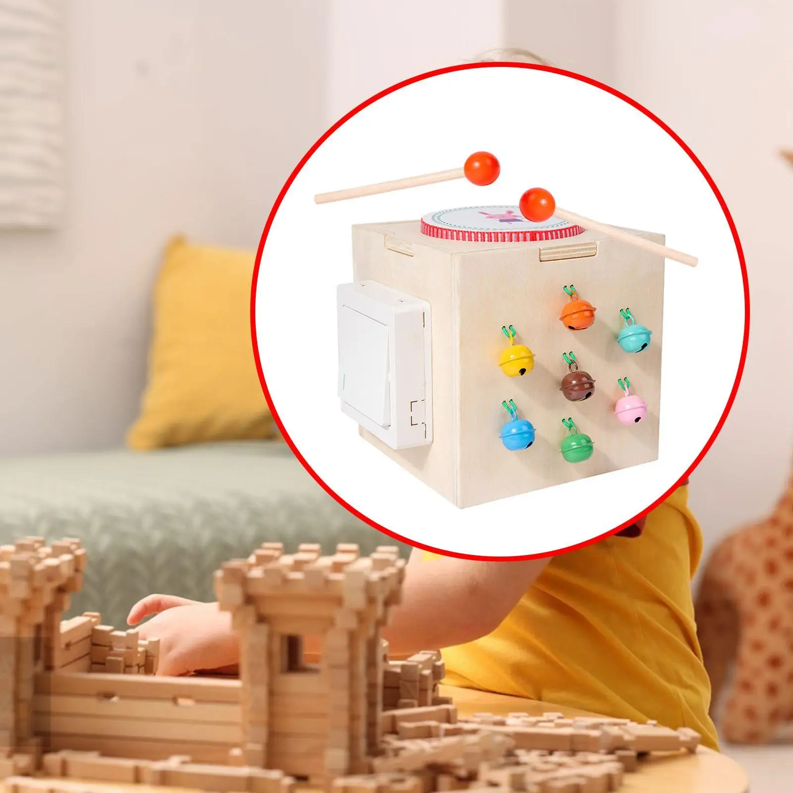 Instruments de musique Montessori pour enfants, jouet pour enfants, batterie pour bébés, plus en 1