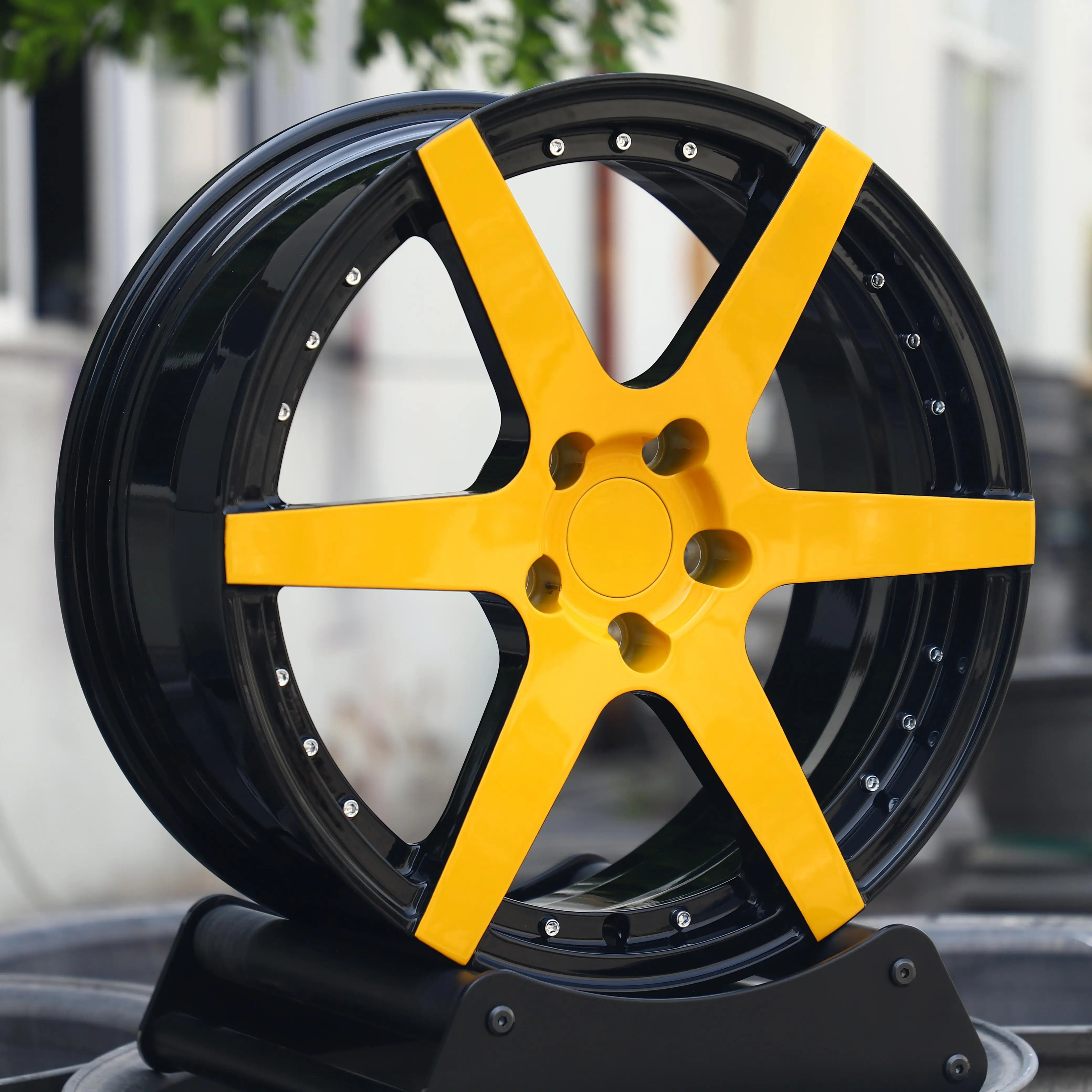 For For ferrari Bugatti Volk Racing Bugatti Chiron volvo Xc90 5108 Wheels 5x112 5x120 5x130 Yellow Alloy Aluminium Forged Wheels
