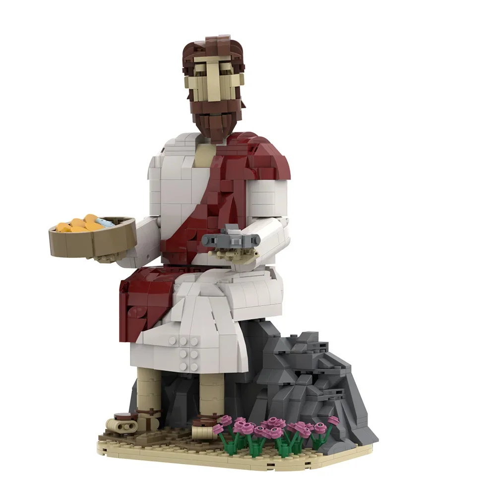 MOC Christentum Jesus Fütterung der Mehrheit Ziegel Sohn Gottes Jesus Figur Baustein Modell Montage Spielzeug Kind Geburtstag Geschenk