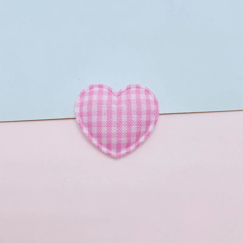 70 Stück 3x2,5 cm Gitterstoff-Herz-Applikationen zum Aufnähen für DIY Haarspangen-Zubehör, Kleidung, Kopfbedeckungen, Dekor-Patches – Detail 10