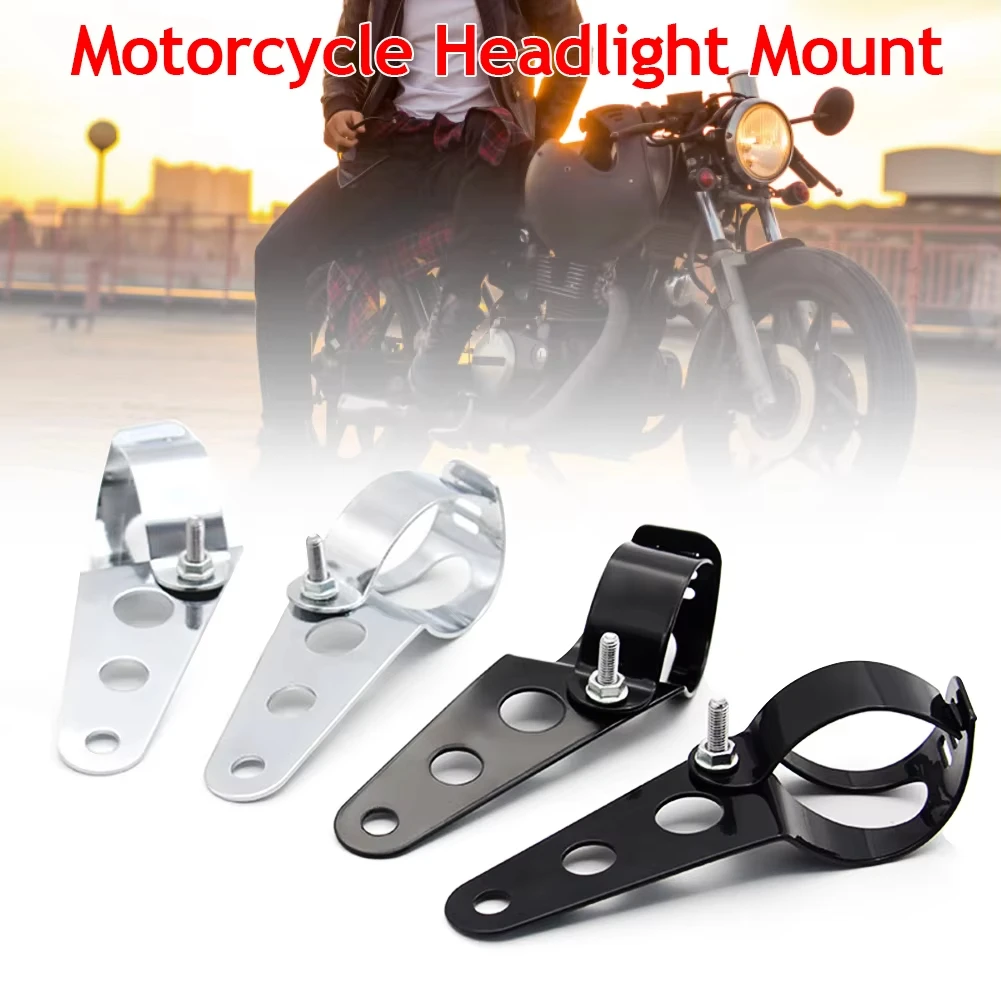 Universal Motorcycle Headlight Mount Bracket Fork Ear Chopper Headlamp Holder Clamp Adjustable Motor Fork Mount 27-36mm 38-45mm