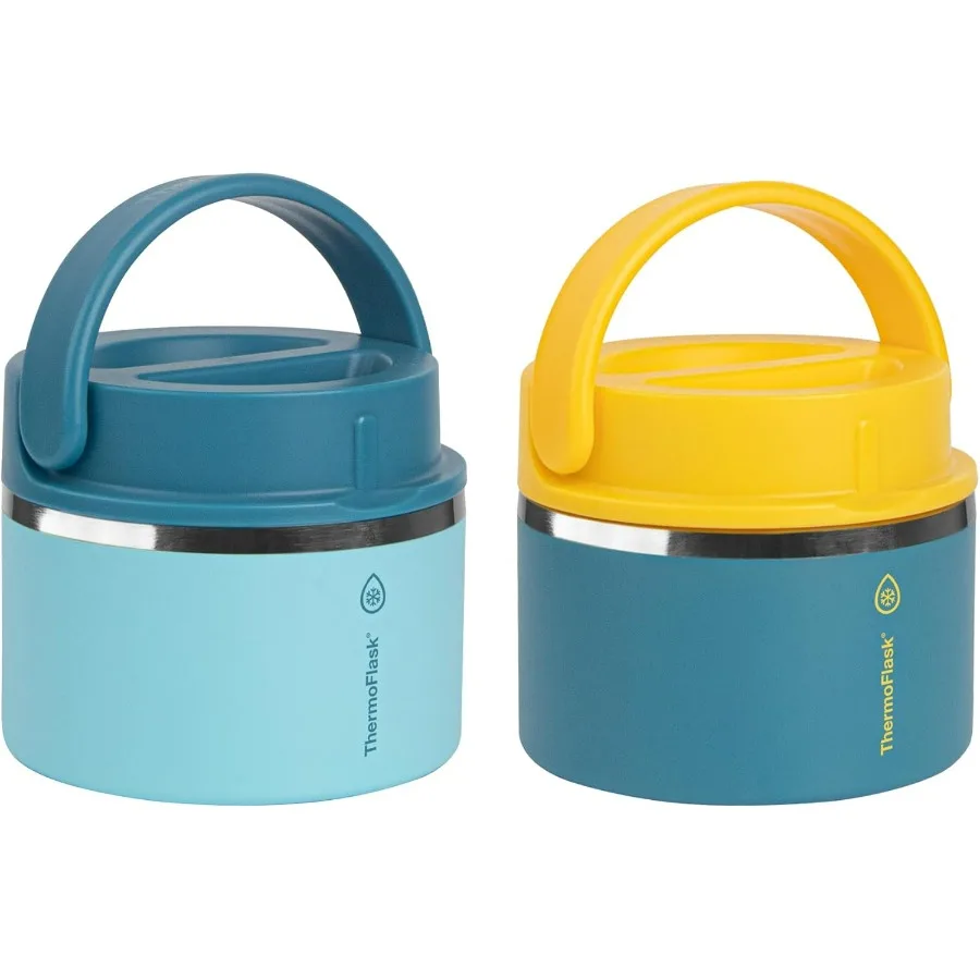 

Изолированная банка для еды с двойными стенками, 12 унций, 2 шт., горная пружина + океан / океан + восход солнца