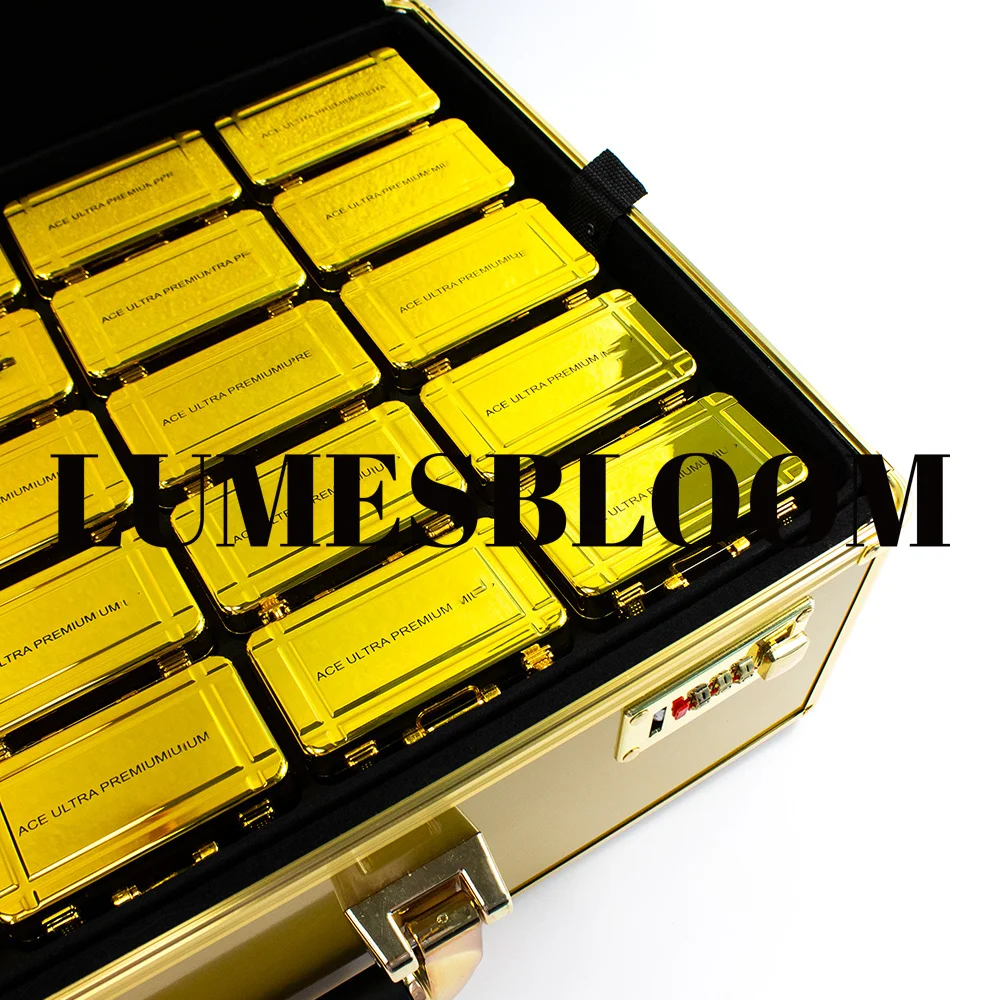 

ACE Ultra Empty Cartridge Storage 2.0 MUHAME Golden Gift Display Box Premium Sponge Cardslot Packaging Big Hand Box 3.0 Gen 2ml