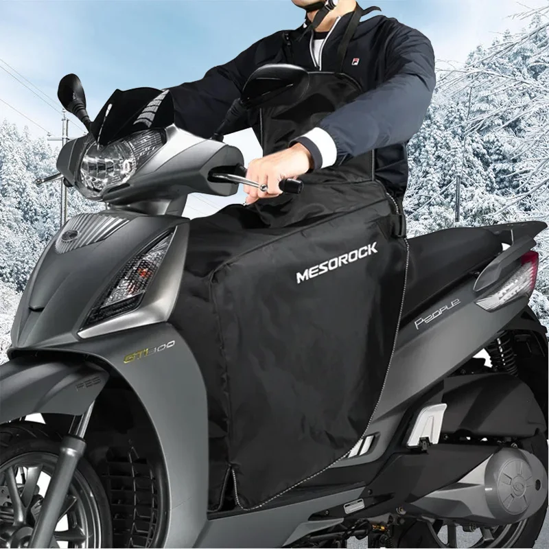 Winter Motorcycle Seat Cover Windproof Warm Apron For Outdoor Electric Vehicles Waterproof Cold-Resistant Chest Leg Cover