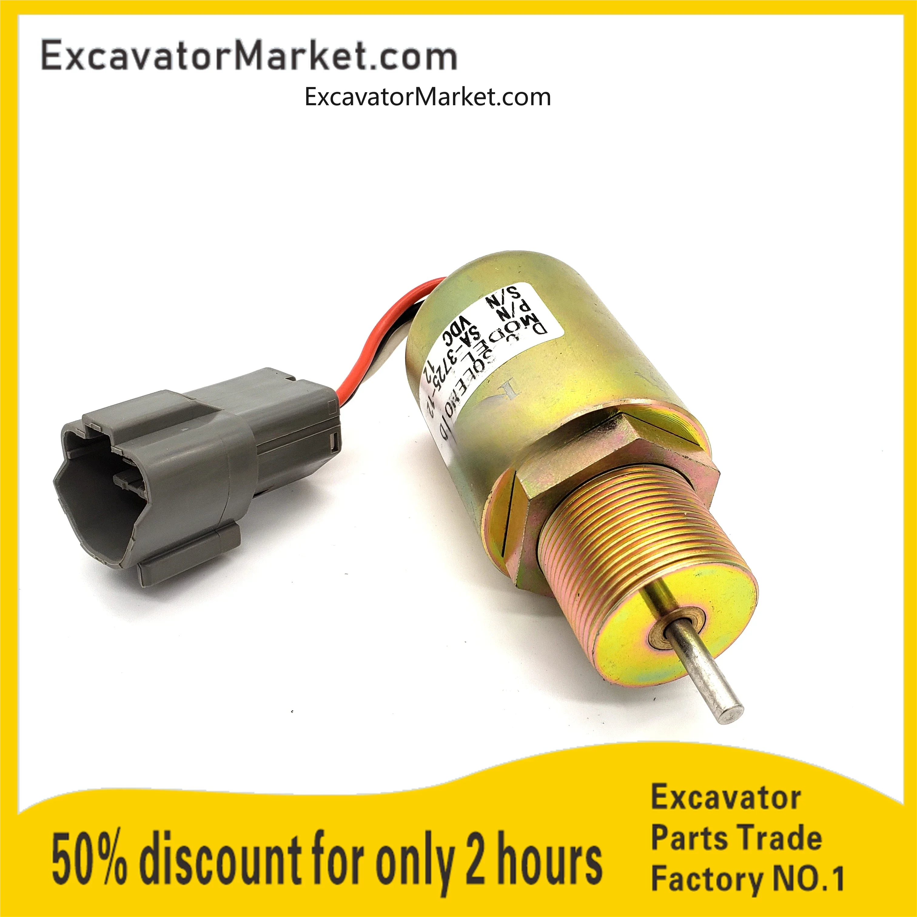 Excavator Spare Sumitomo SH265 excavator engine shutdown switch oil cut-off valve solenoid valve accessories sa-3725-12 package