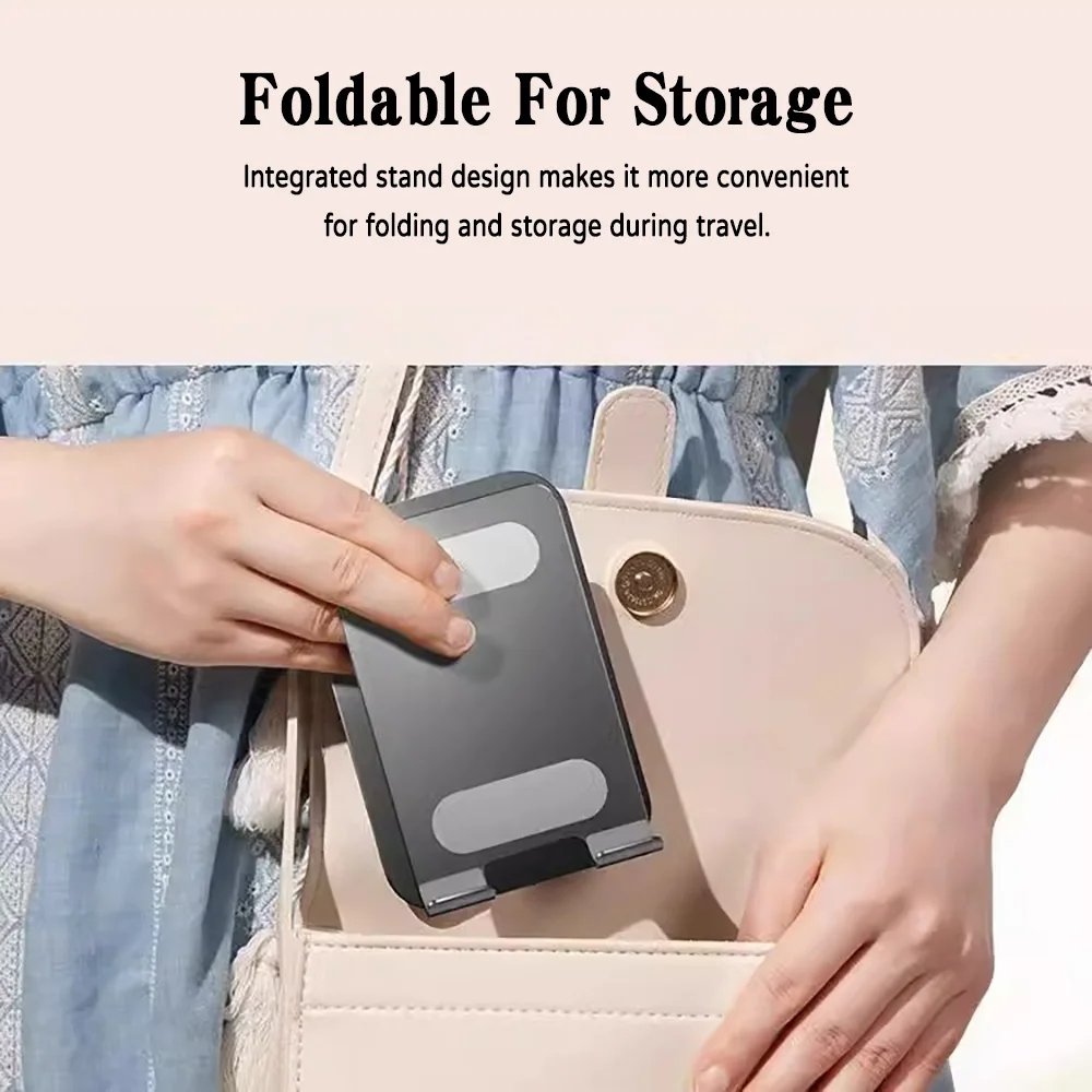 360 Rotatable Metal Phone Tablet Stand Foldable Desktop Phone Holder Smartphone Kickstand Tablets Anti-Slip Desk Mount Brackets view 5