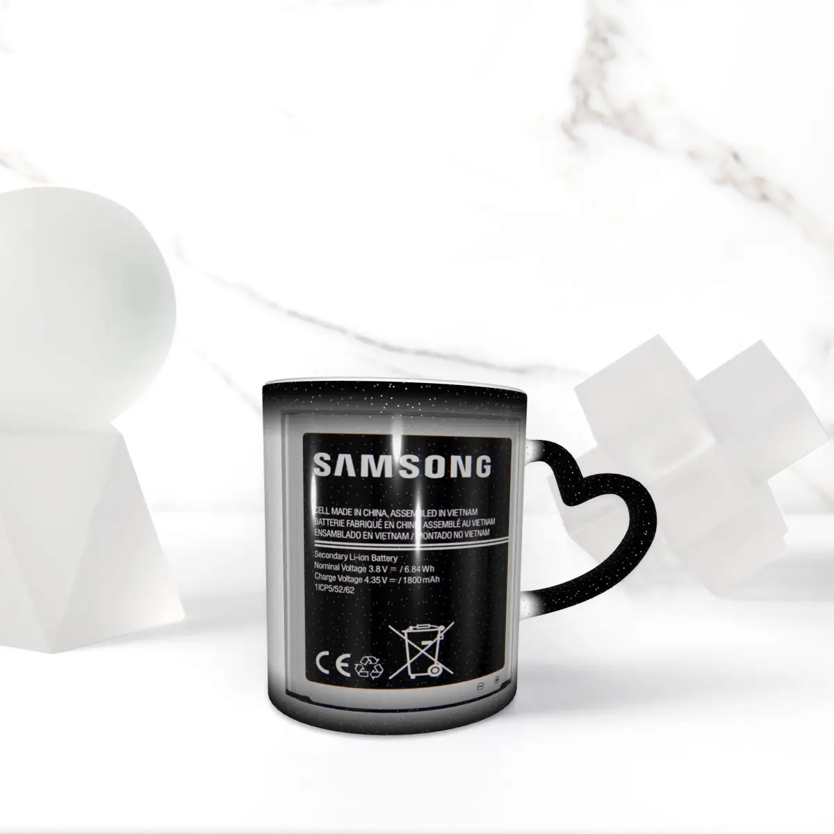 

Кружка премиум-класса с напущенной батареей, забавные керамические кофейные чашки, чайные кружки, чашка для молока, посуда для напитков, подарки для женщин и мужчин