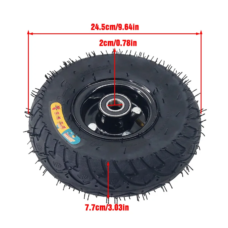 4.10/3.50-4 aluminum wheel hub pneumatic tire 10 inch aluminum alloy rust steel ring pneumatic wheel 10 inch solid tire