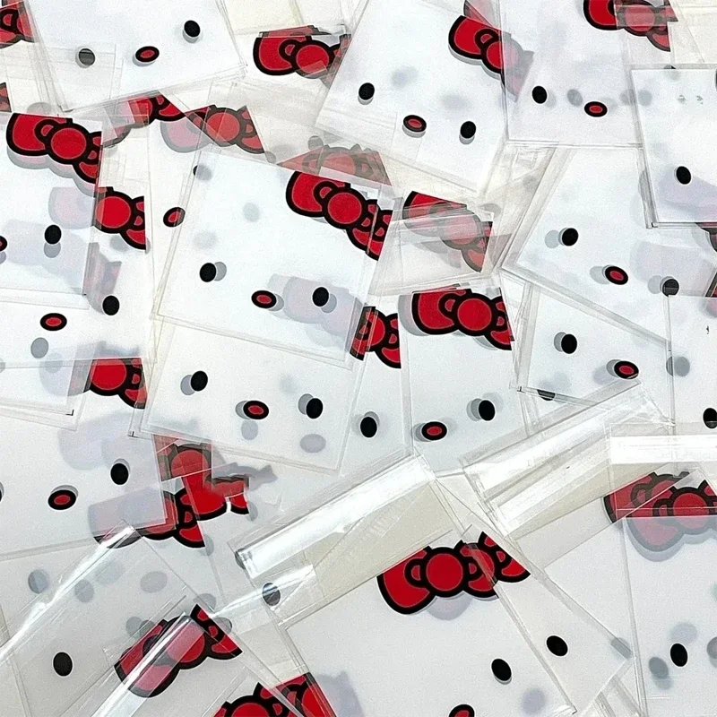 100pcs Hello Kitty Plastic Bags Candy Bag Biscuit Bag Cartoon Cute Snack Bag Gift Bag Opp Bag Self-adhesive Bag Baking Packaging