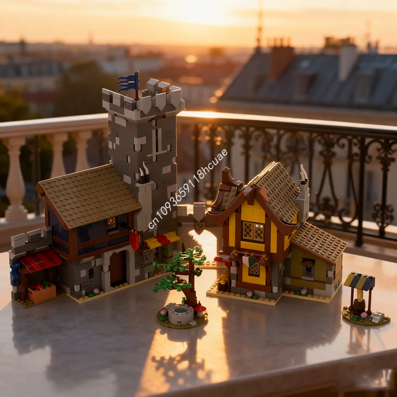 

1234pcs MOC Medieval Town Square Creatored Model Building Blocks Assemble Christmas Gifts Idea Toys Education Brick Birthday