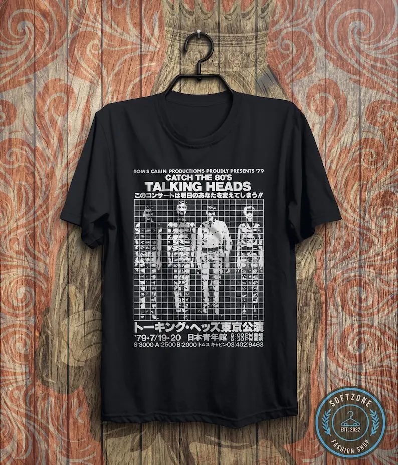 

Vintage Talking Heads Japan Tour T-Shirt - Talking Heads Shirt, Talking Heads Tour, Rock Band Music