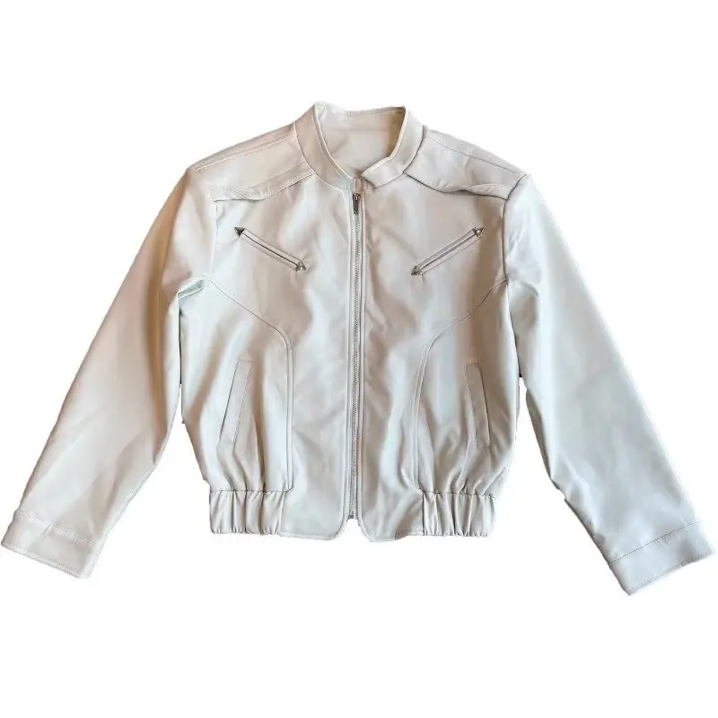 Fall Winter Large Size 250 Pounds New Style Premium Motorcycle Leather Jacket Men Casual Collar Jacket Coat Polyester Fiber
