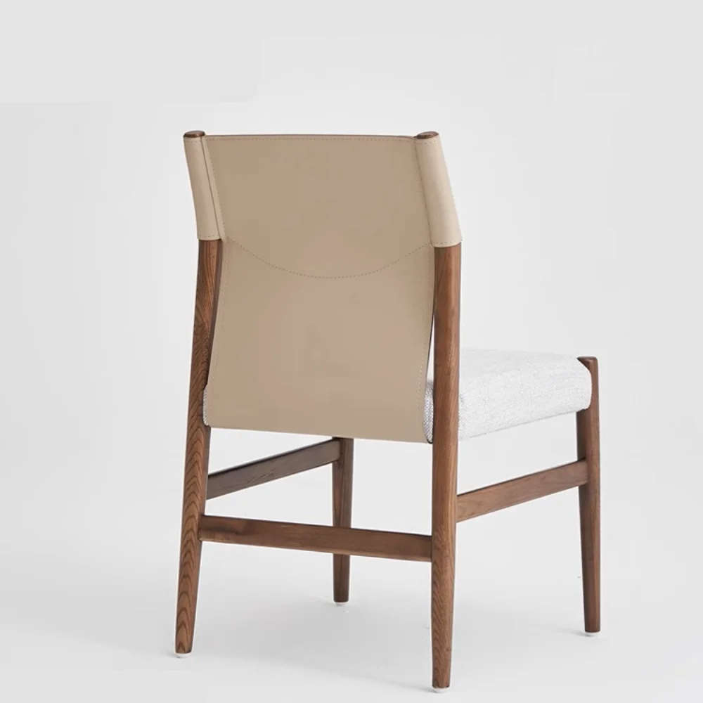 Medieval-style Saddle Leather Dining Chair