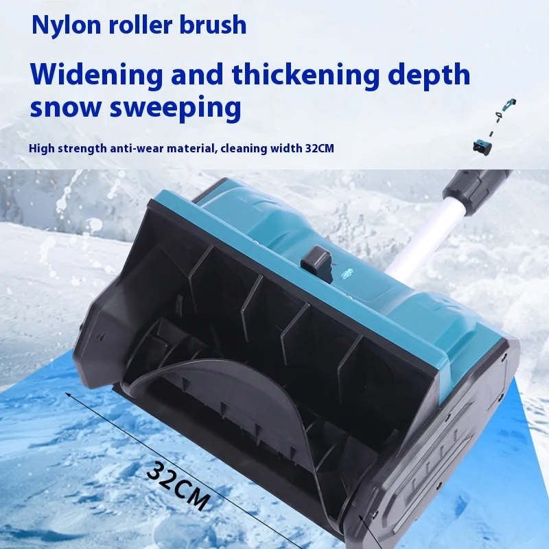 Portable Household Electric Snow Shovel Wireless Folding Design Industrial Grade Road Clearing Tool with Battery Power Source