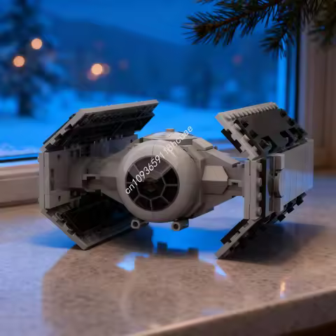 335pcs MOC Star Battle Tie Vader S Model Building Blocks Assemble Toys Construction DIY Christmas Gift Education Idea Creative