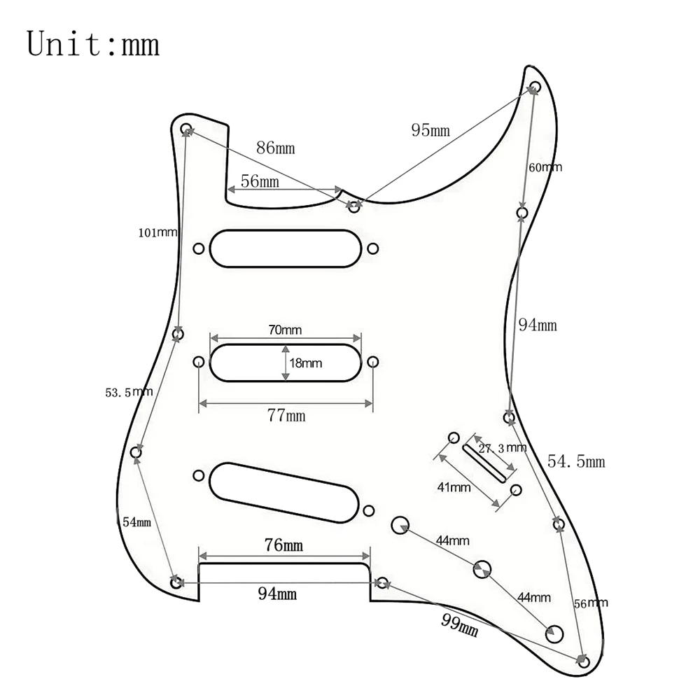 SSS Guitar Metal Pickguard Guitar Guard for ST SQ Style Guitar Accessories