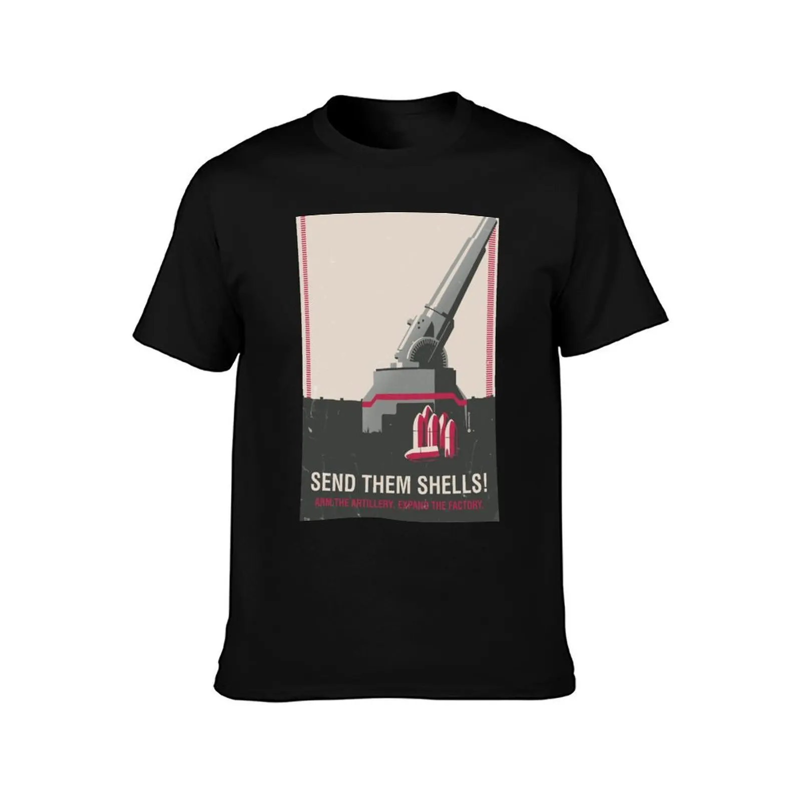 Send Them Shells! T-Shirt, Summer Casual Cotton Tee, Oversized Streetwear Tops, Vintage Graphic Print, Loose Fit Short Sleeve