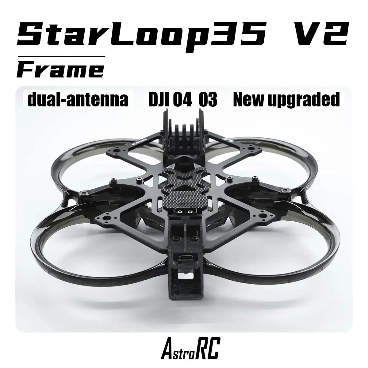 إطار AstroRC 35V2 من ألياف الكربون مقاس 3.5 بوصة لنماذج RC - الإطار فقط