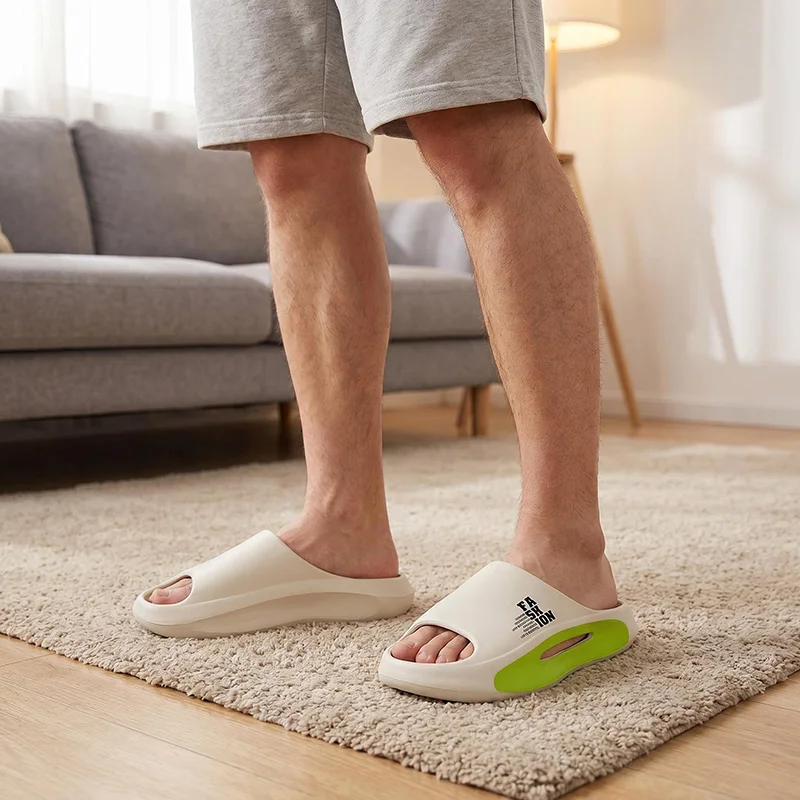 Summer Men's Sports Slippers Indoor Outdoor Sandals Beach Thick Sole EVA Slides Open Toe Non-slip Men Women Home Shoes Big Size