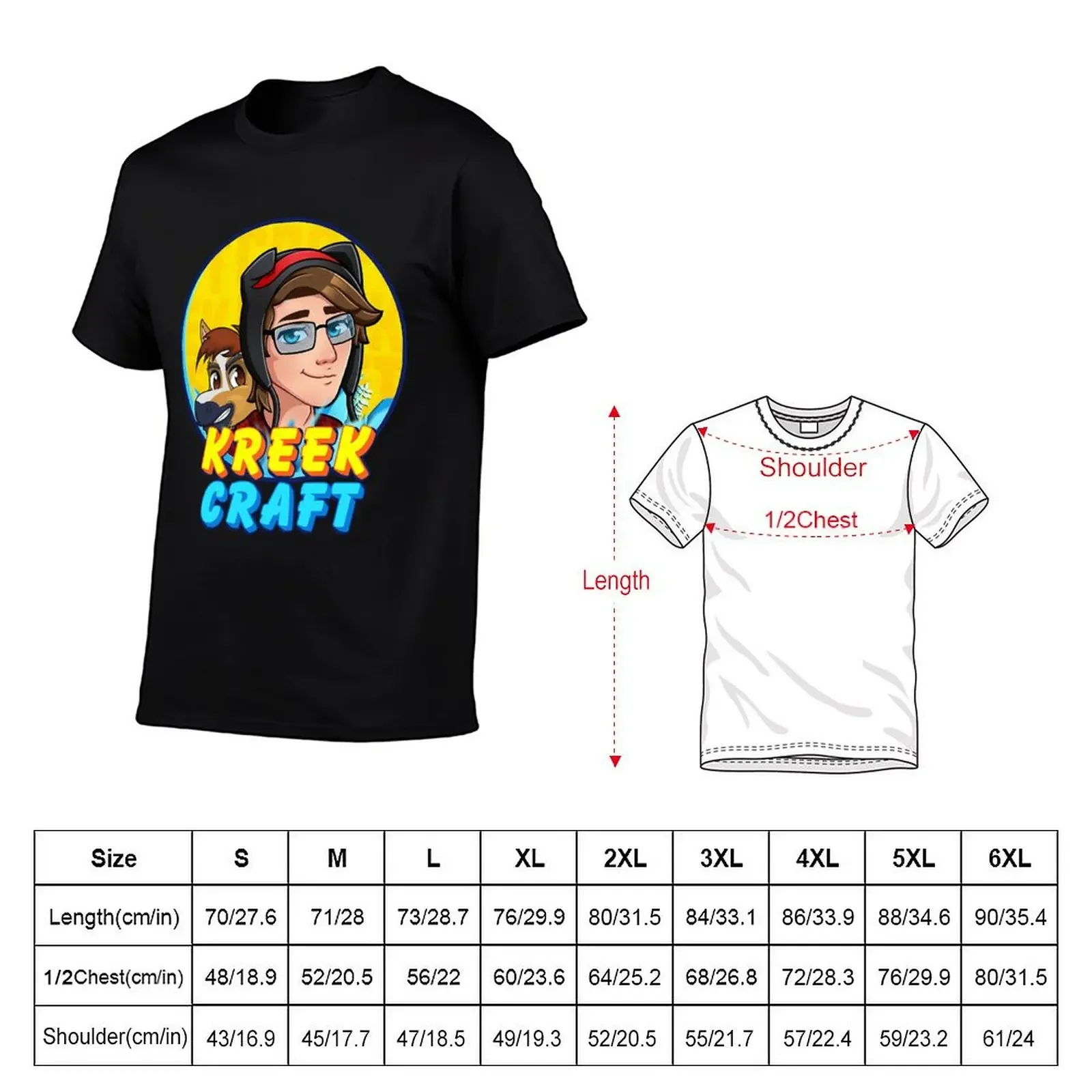 KreekCraft Fan Art gift T-Shirt custom t shirt funny gifts anime tshirt mens champion t shirts