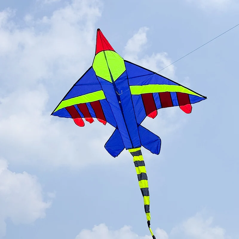 Paradise Bird 1.9m Fighter Kite Plane Kite with 100m Handle Line and 3m tail Outdoor Toys for Children Outdoor Sport Easy to Fly