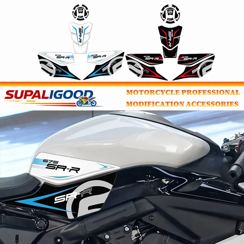 For CF-MOTO 675SR-R 675SRR 675SR-S 3M Motorcycle Tank Pad Sticker Anti Slip Gas Knee Grip Protection Decals