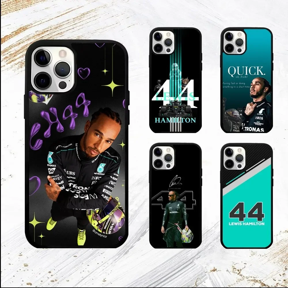 F-1 44 L-Lewis H-Hamilton Phone Case For iPhone 16 15 14 13 12 11 Pro Max Plus Mini PC Fashion mirror phone case