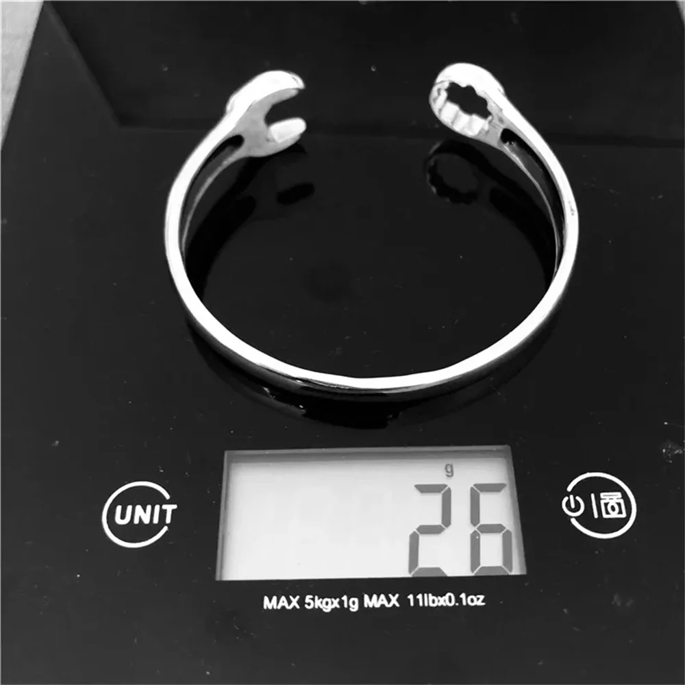 Biker Wrench Bracelet 316L Stainless Steel Jewelry Punk Style Spanner Bangle