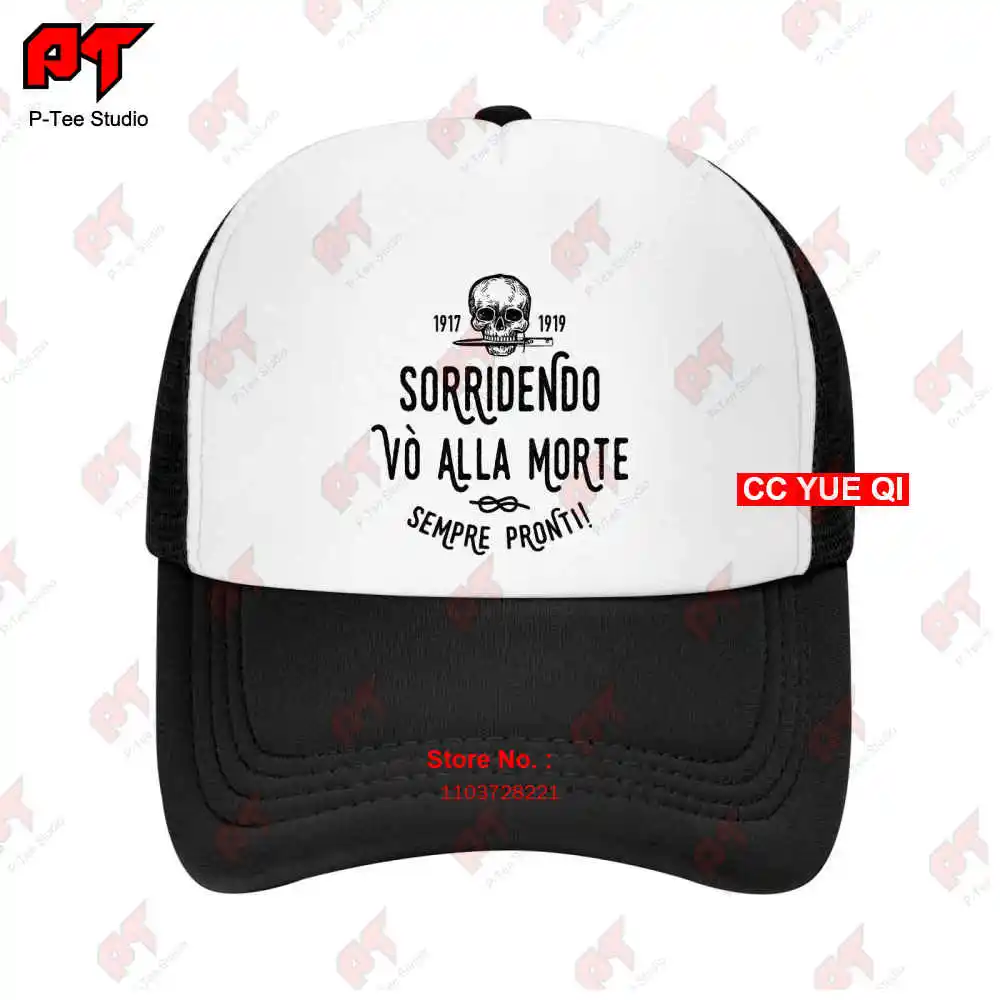 Maglietta Sorridendo Vò Alla Morte Reparti D'Assalto Ww1 Arditi Skull Baseball Caps Truck Cap NOVE