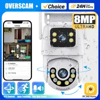 IPC360 HOME 4K 8MP Dual Lens WIFI PTZ 2K 4MP Dual Screen Security Camera Outdoor IP66 Color Night Vision Surveillance PTZ Camera