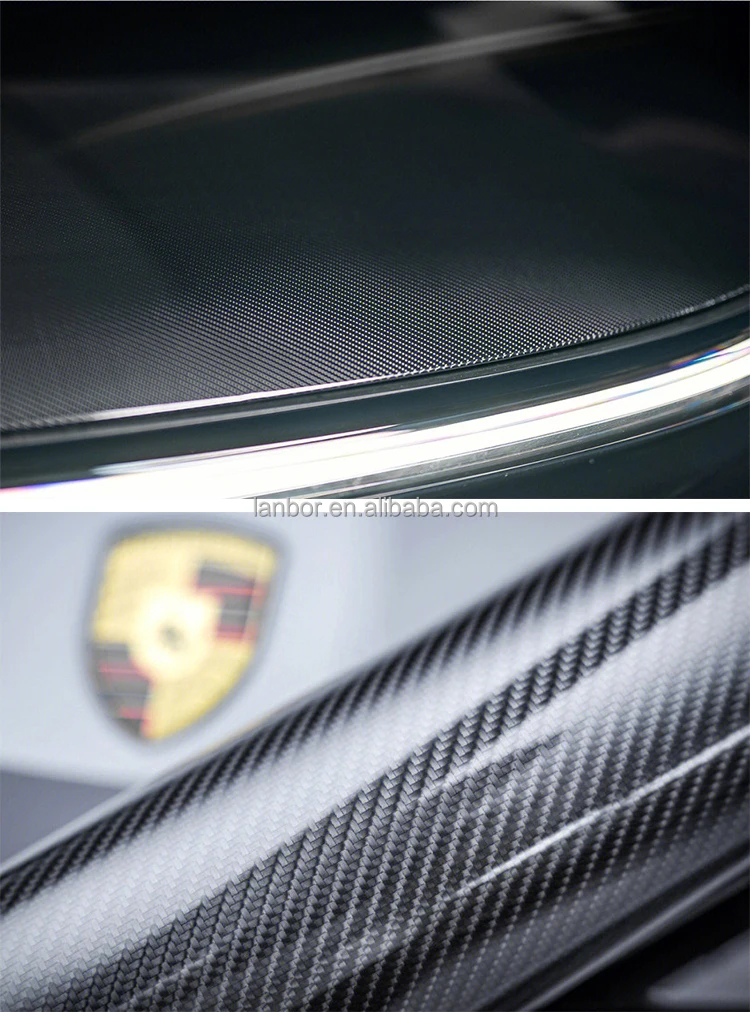 1.52*18M New Arrival Glossy 9D Carbon Fiber Film Vinyl Wrap Roll Wholesale Auto Wrapping