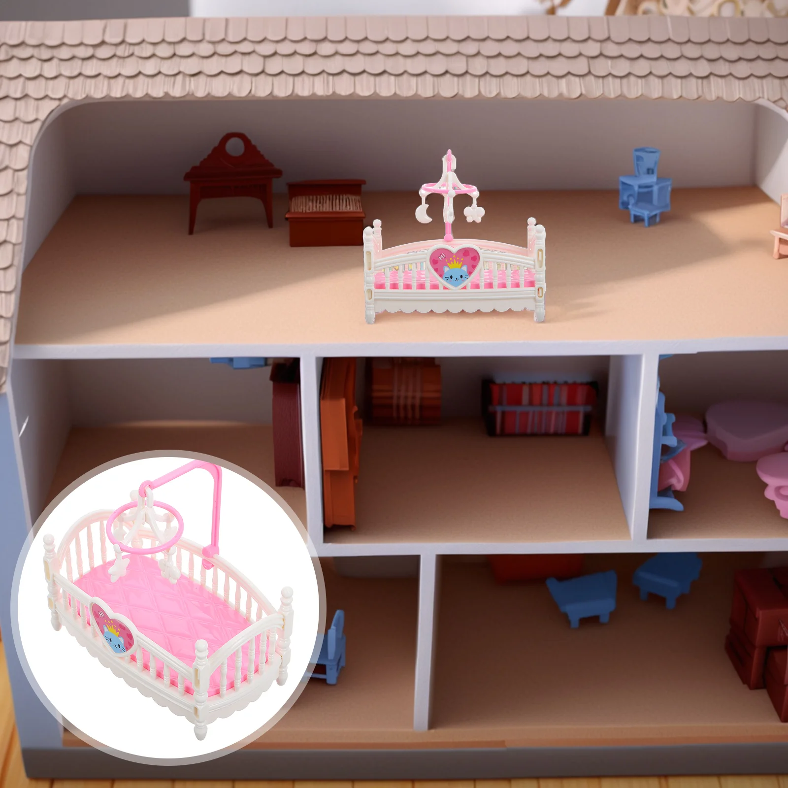 Accessories House Crib Dollhouse Living Room Furniture Abs My Fancy Life Mini Prop