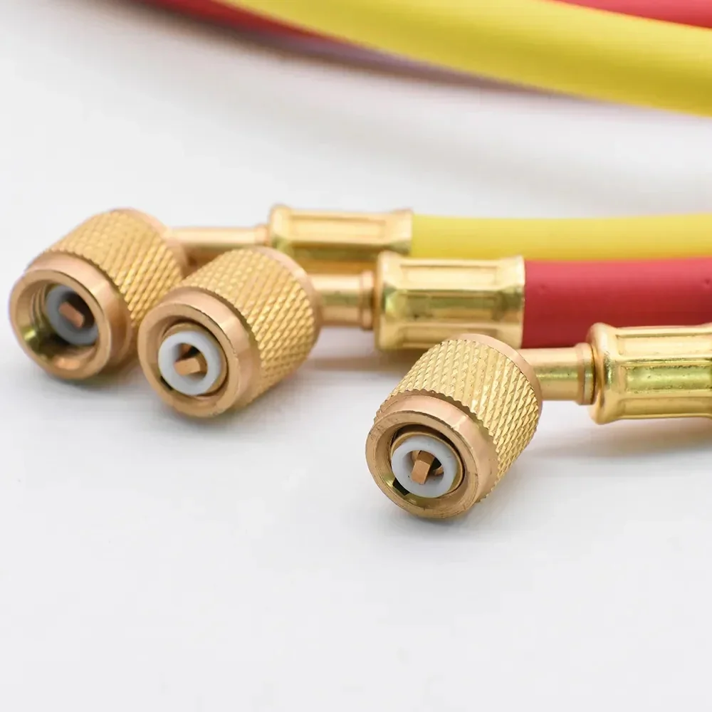 Imagem -05 - Kit de Tubo de Mangueira de Carregamento a c 0.9m3m Acessórios de Baixa Perda para R134a R12 R22 Medidor Coletor de ar Condicionado Refrigerante Sae