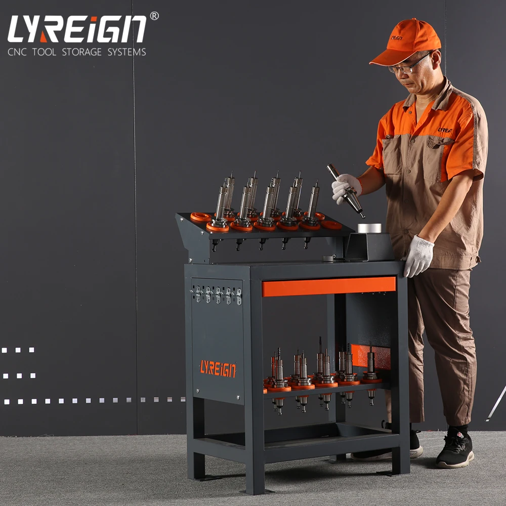 LYREIGN CNC machine workbench Tool removal work table metal storage rack workshop metal workbench handle storage BT/SK/JN30/40/