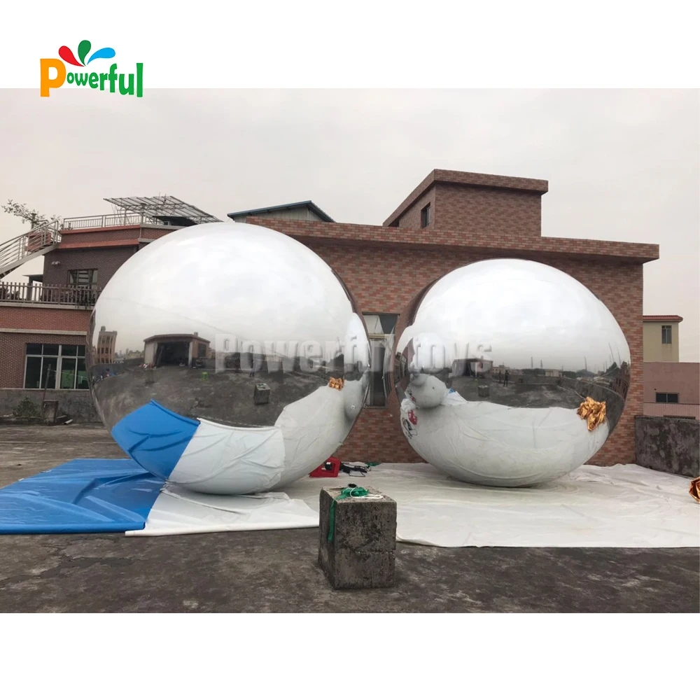 Customized Inflatable Balloon Christmas Decoration Giant Reflective Mirror Ball Waterproof Hanging Ornament with Easy Setup view 4