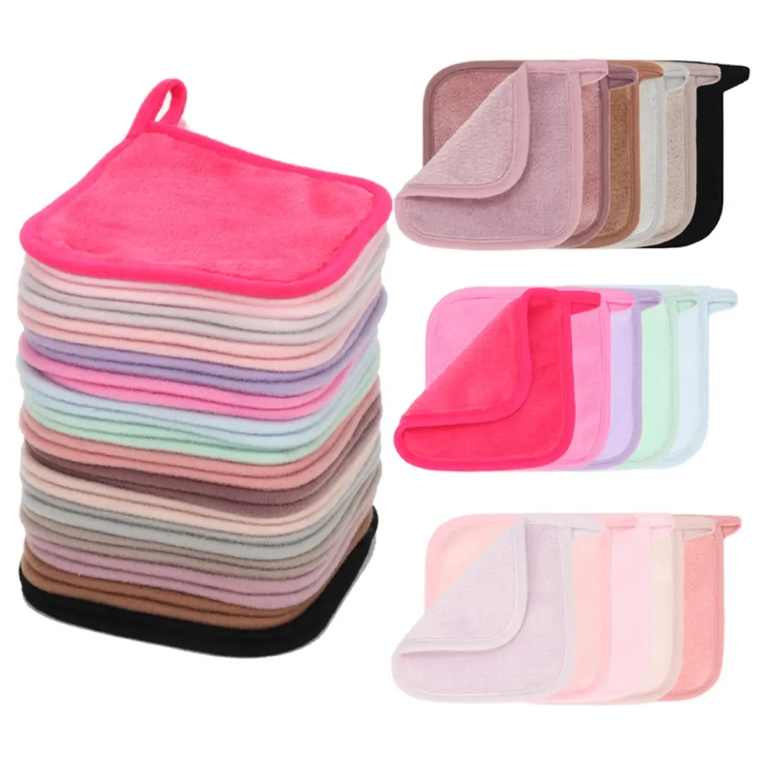 

5pcs random Reusable Washable Makeup Remover Pads, Hypoallergenic Facial Cleansing Pads, Makeup Removal Tools for Women