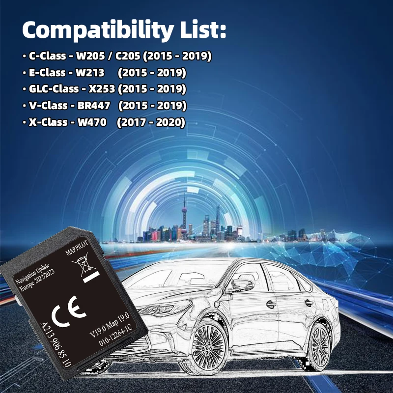 for Mercedes GLC C E V X-CLASS Garmin SD Card Maps Polit V19 Cost Factroy OEM A213 GPS Navigation Europe