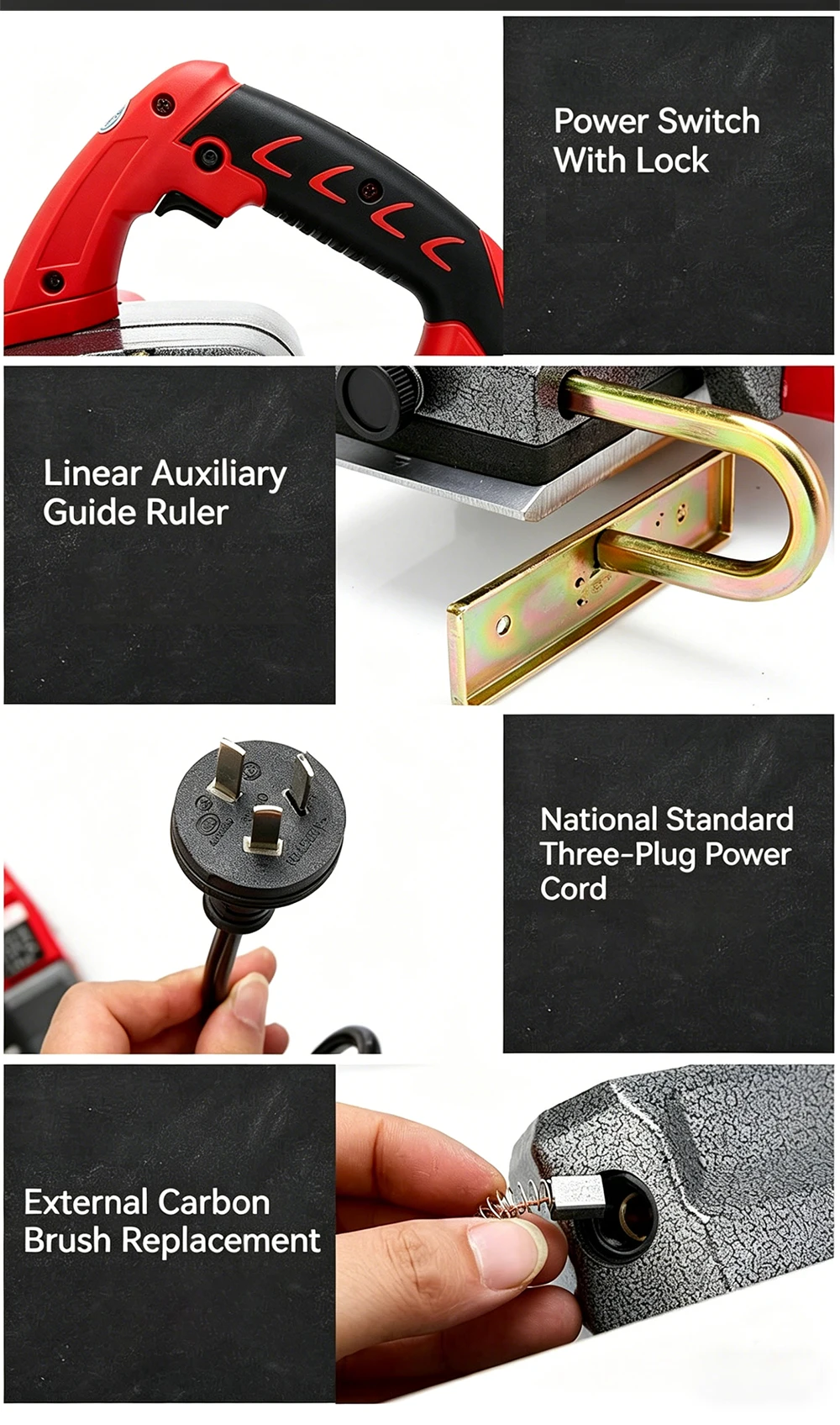 Mini Electric Planer Benchtop Wood Planer Multifunctional Electric Planer Power