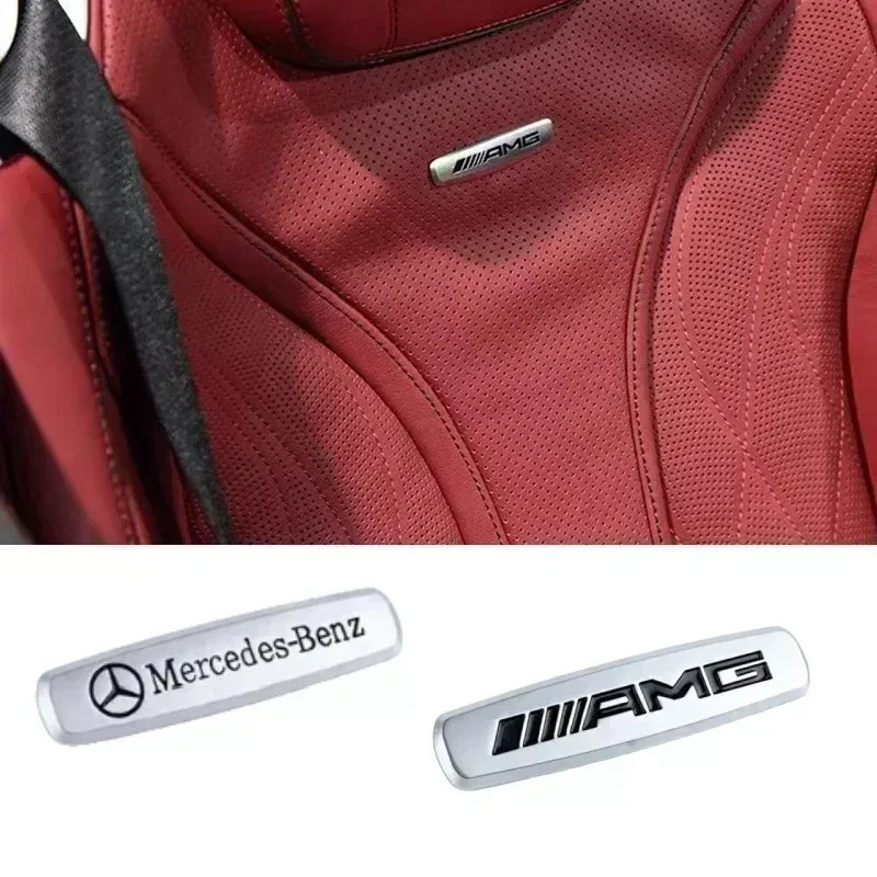 

2pcs for AMG Car seat Emblem Backrest Headrest Clips Console Decoration Badge Interior decoration Sticker Accessories