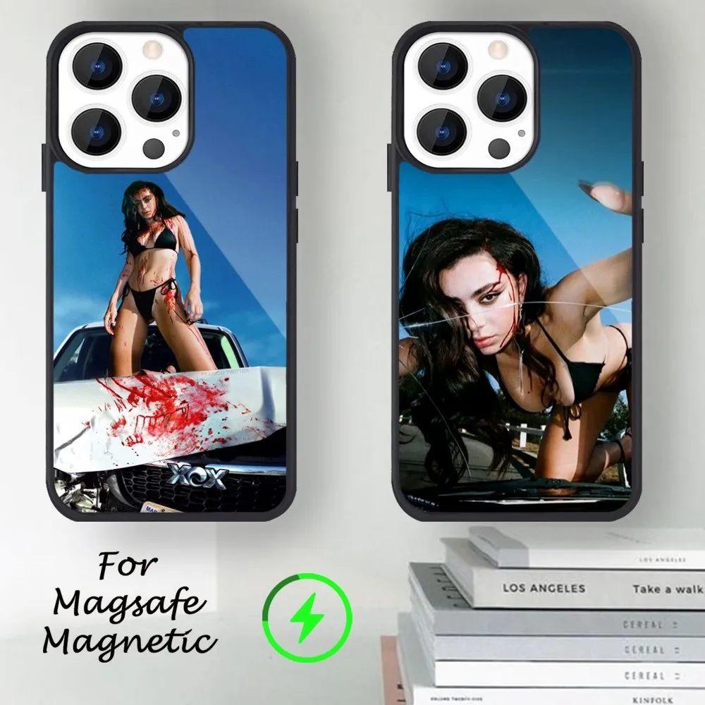 Singer Charli XCX BRAT Phone Case For iPhone 14 13 12 11 15 Pro Max Magsafe Magnetic