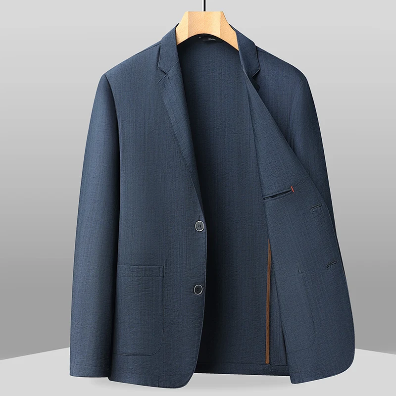 Blazer Men's Fashion Outdoor Travel Wedding Stylish Multi-purpose Casual Slim-Fitting Lightweight Cool and Breathable Blazer